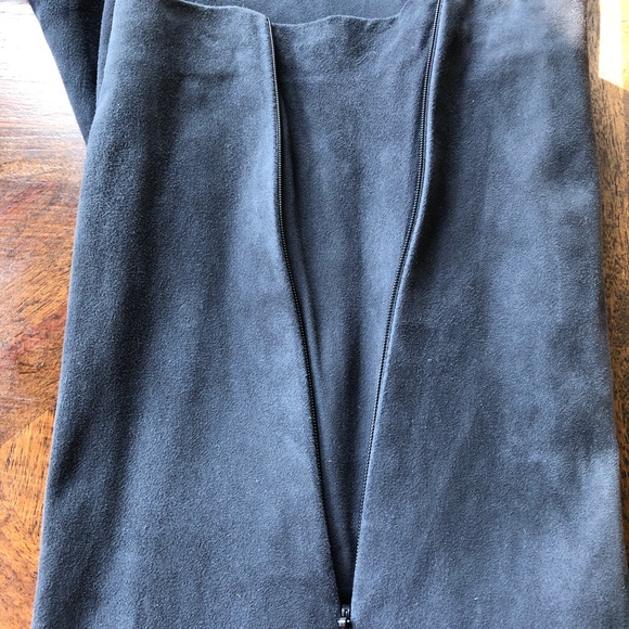 Worth Collection Dark Blue Suede Leather Pants New Size 10 - Picture 4 of 10